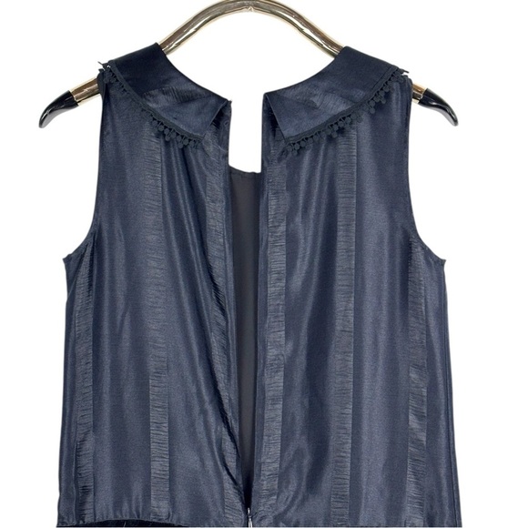 ANNA SUI x TARGET DROP WAIST INKY BLUE BLACK COQUETTE VELVET LACE SHIFT DRESS - Picture 9 of 14